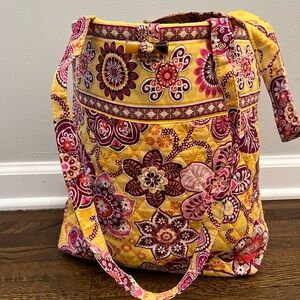 Vera Bradley Yellow and Pink Floral Tote Bag